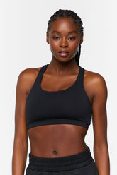 Forever 21 Women's High Impact Crisscross Sports Bra Black