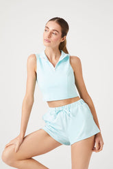 Forever 21 Women's Active Drawstring Shorts Powder Blue