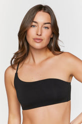 Forever 21 Women's One-Shoulder Cami Bralette Black