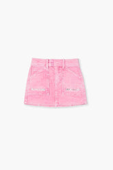 Forever 21 Girls Corduroy Mineral Wash Skirt (Kids) Pink