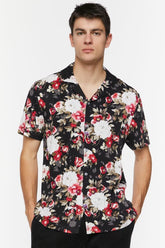 Forever 21 Men's Floral Print Shirt Black/Multi