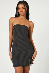 Forever 21 Women's Pinstriped Mini Dress Black/Multi