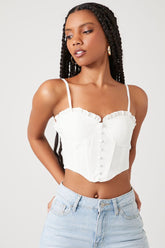 Forever 21 Women's Bustier Cropped Cami White