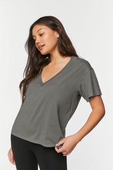 Forever 21 Women's V-Neck Short-Sleeve T-Shirt Nine Iron