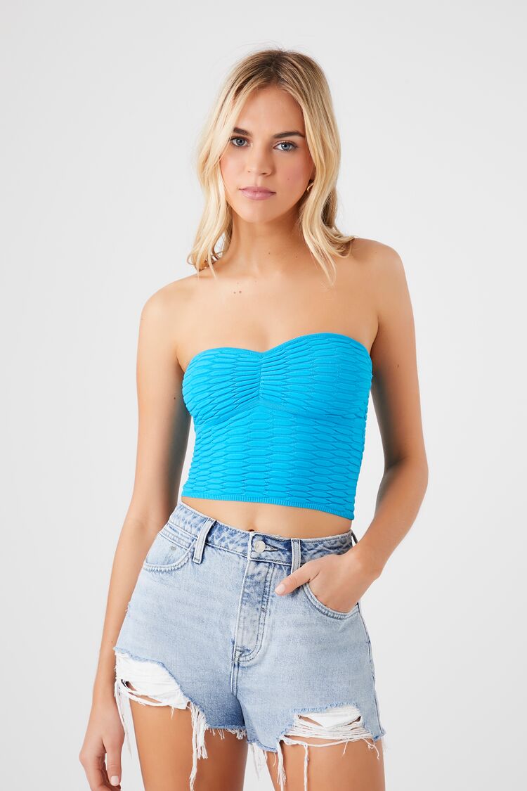 Forever 21 Women's Cropped Tube Top Marina