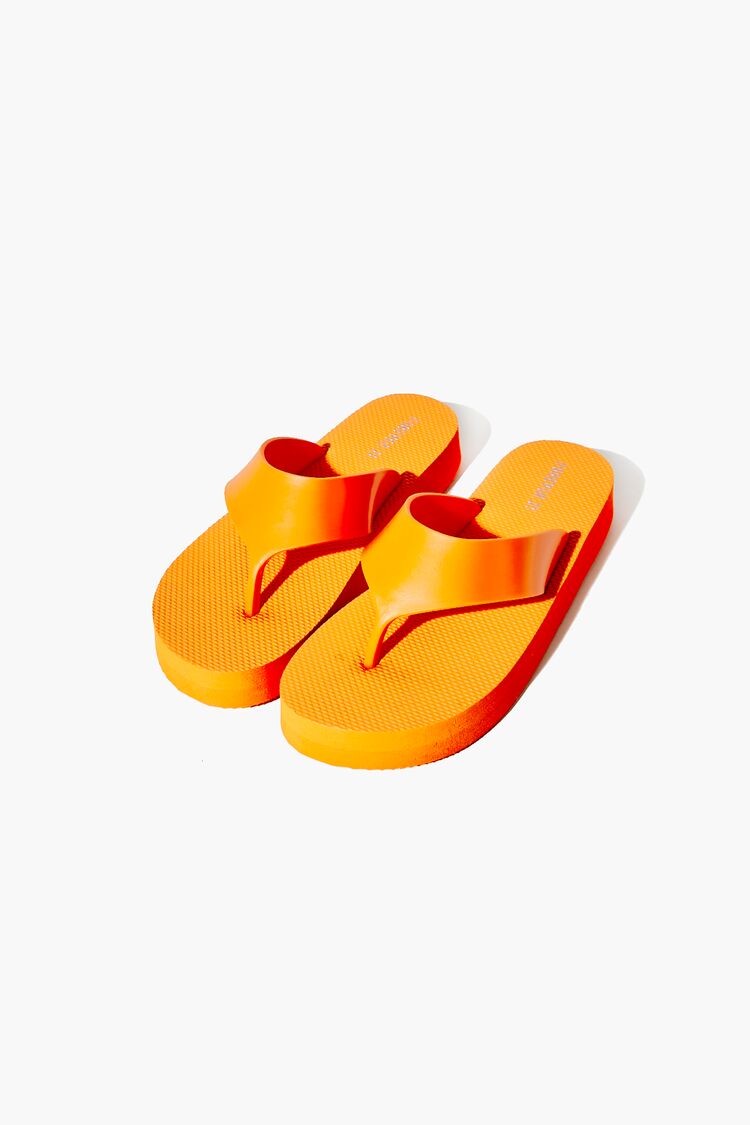 Forever 21 Women's Thick Flip Flops Orange