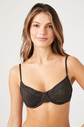 Forever 21 Women's Glitter Knit Bikini Top Black/Gold