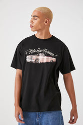 Forever 21 Men's Ride Low Forever Graphic T-Shirt Black/Multi