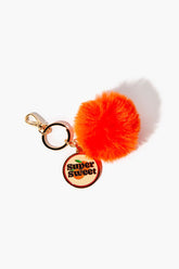 Forever 21 Women's Super Sweet Pom Pom Keychain Red/Gold