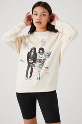 Forever 21 Women's KISS Graphic Pullover Taupe/Multi