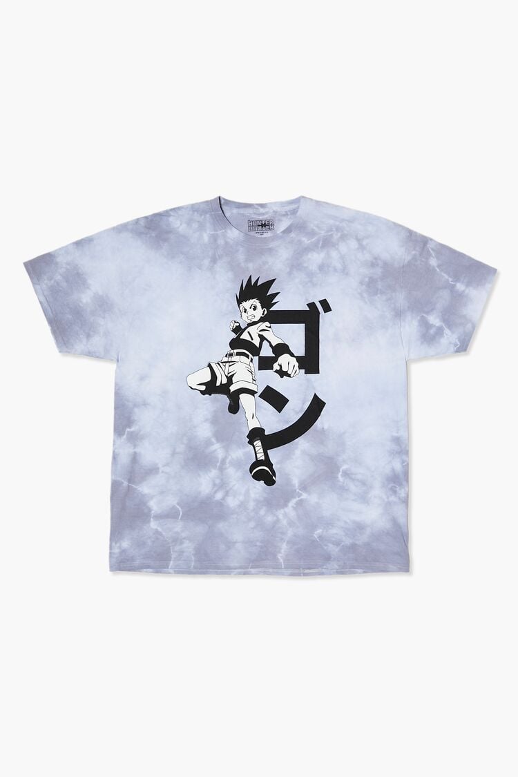 Forever 21 Men's Cloud Wash Hunter x Hunter Graphic T-Shirt Grey/Multi