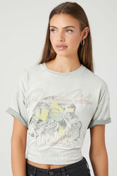 Forever 21 Women's Beachside Adventures Graphic T-Shirt Grey/Multi