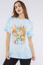 Forever 21 Women's Rugrats Graphic Tie-Dye T-Shirt Blue/Multi