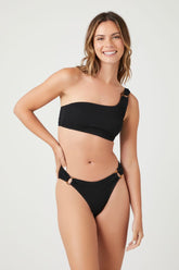 Forever 21 Women's Seamless Cheeky Bikini Bottoms Black