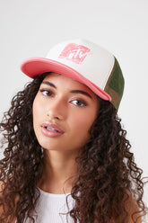 Forever 21 Women's MTV Graphic Trucker Hat Pink/Multi