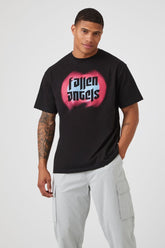 Forever 21 Men's Fallen Angels Graphic T-Shirt Black/Multi