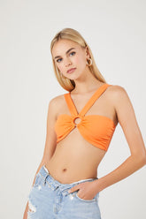 Forever 21 Women's O-Ring Crop Top Island Mango