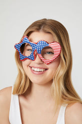 Forever 21 Women's American Flag Sunglasses Red/Multi