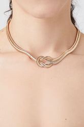 Forever 21 Women's Knotted Snake Chain Necklace Gold