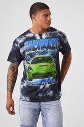 Forever 21 Men's Tie-Dye Corvette Graphic T-Shirt Black/Multi