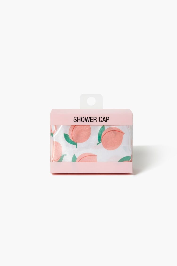 Forever 21 Women's Peach Print Shower Cap White/Peach