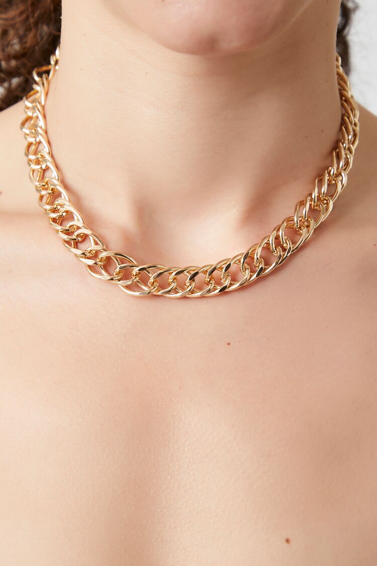 Forever 21 Women's Singapore Chain Necklace Gold