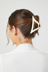 Forever 21 Women's Cutout Hair Claw Clip Cream