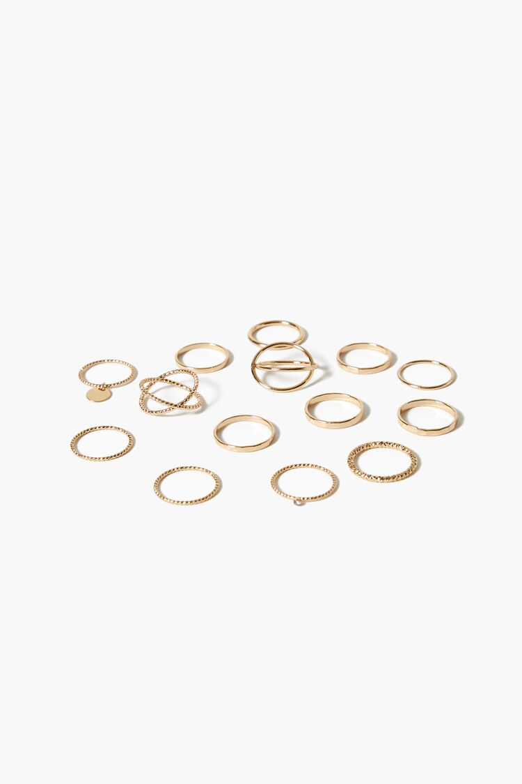 Forever 21 Women's Thin Ring Set Gold