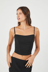 Forever 21 Women's Bustier Cutout Cami Black