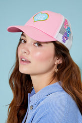 Forever 21 Women's Care Bears Trucker Cap Pink