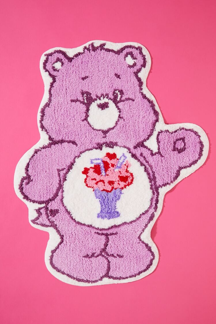 Forever 21 Women's Care Bears Share Bear Bath Mat Purple