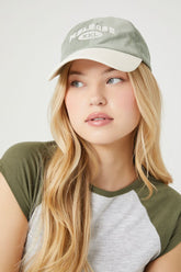 Forever 21 Women's Embroidered Melrose Baseball Cap Green/Green