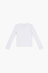 Forever 21 Girls Long-Sleeve V-Neck T-Shirt (Kids) White