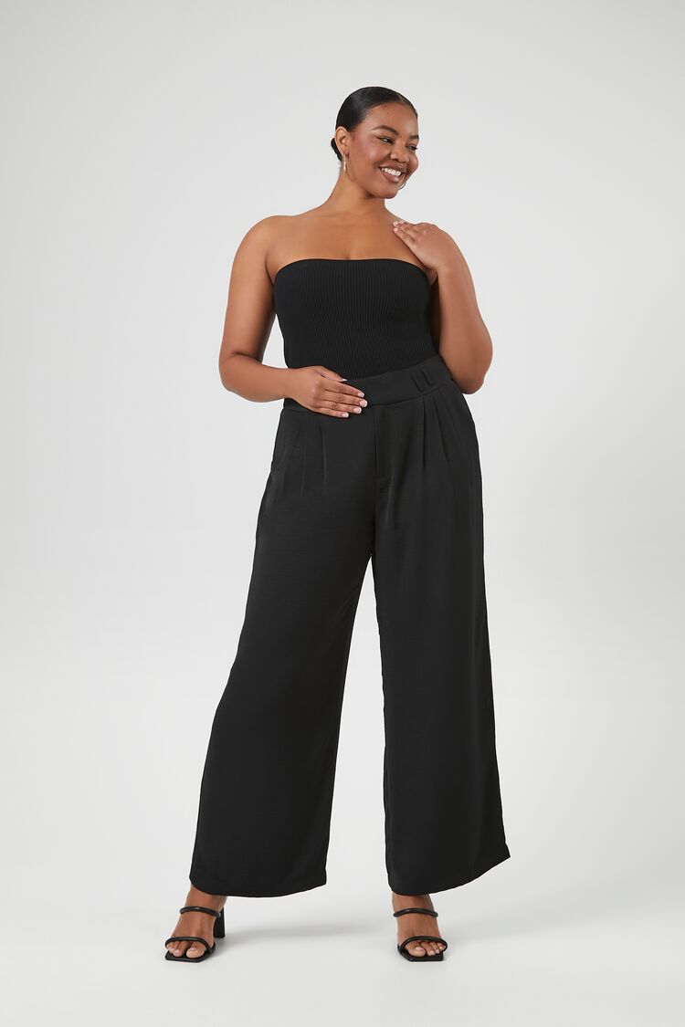 Forever 21 Plus Women's Trouser Pants Black