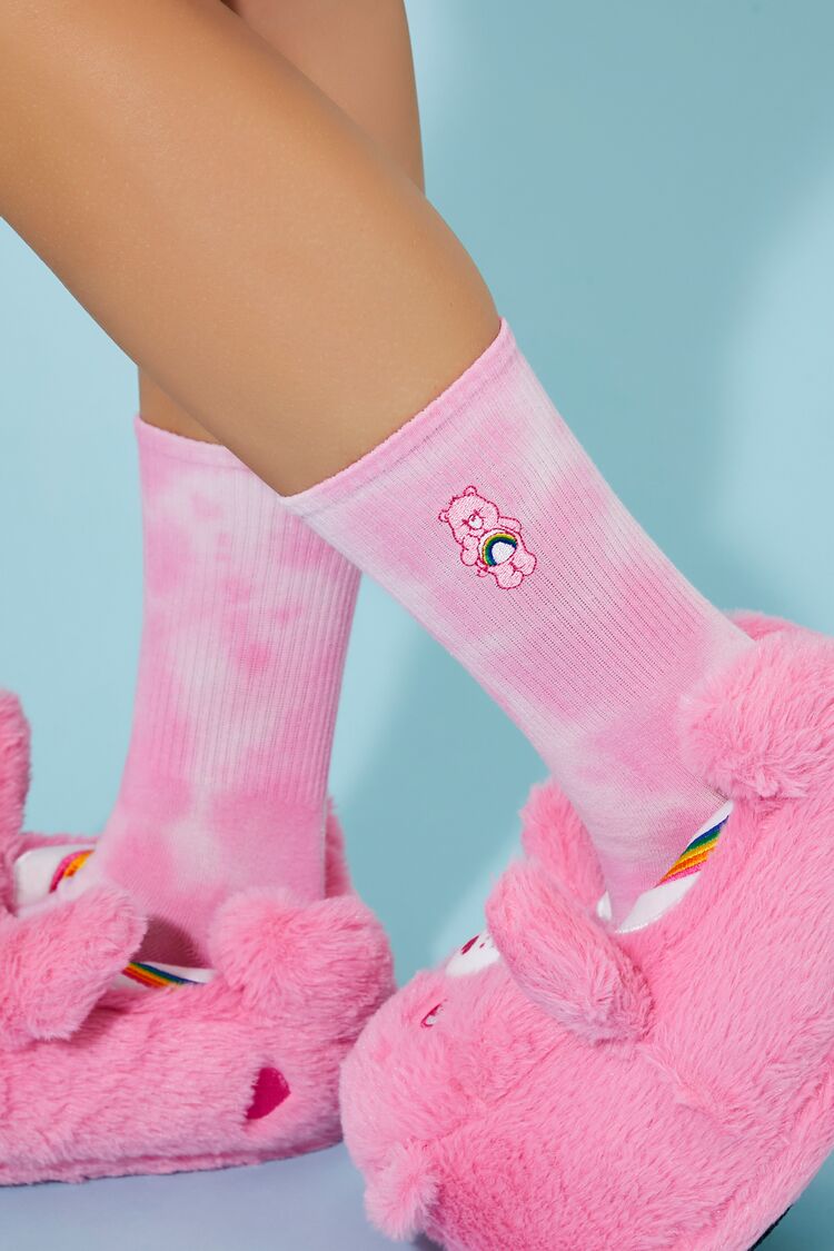 Forever 21 Women's Care Bears Cheer Bear Crew Socks Pink/Multi