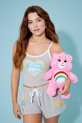 Forever 21 Women's Care Bears Pajama Cami & Shorts Set Grey/Multi