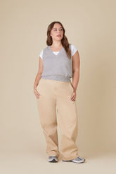 Forever 21 Plus Women's Uniform Chino Pants Khaki