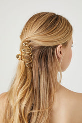 Forever 21 Women's Wavy Claw Hair Clip Gold