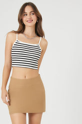 Forever 21 Women's A-Line Mini Skirt Khaki