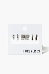 Forever 21 Women's Hoop Earring Set Silver