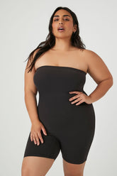 Forever 21 Plus Women's Tube Romper Black