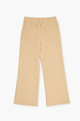 Forever 21 Girls Fleece Drawstring Pants (Kids) Taupe