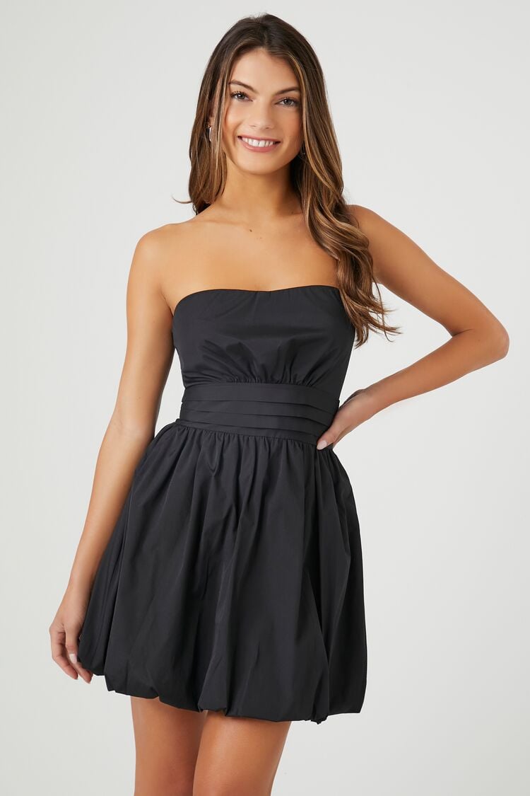 Forever 21 Women's Strapless Mini Spring/Summer Dress Black