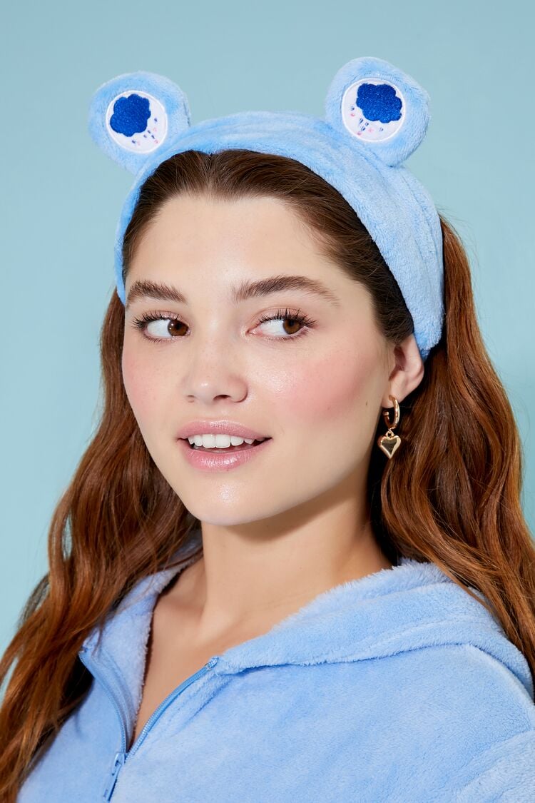 Forever 21 Women's Grumpy Bear Plush Headwrap Blue/Multi