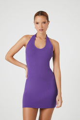 Forever 21 Women's Halter Bodycon Mini Spring/Summer Dress Purple