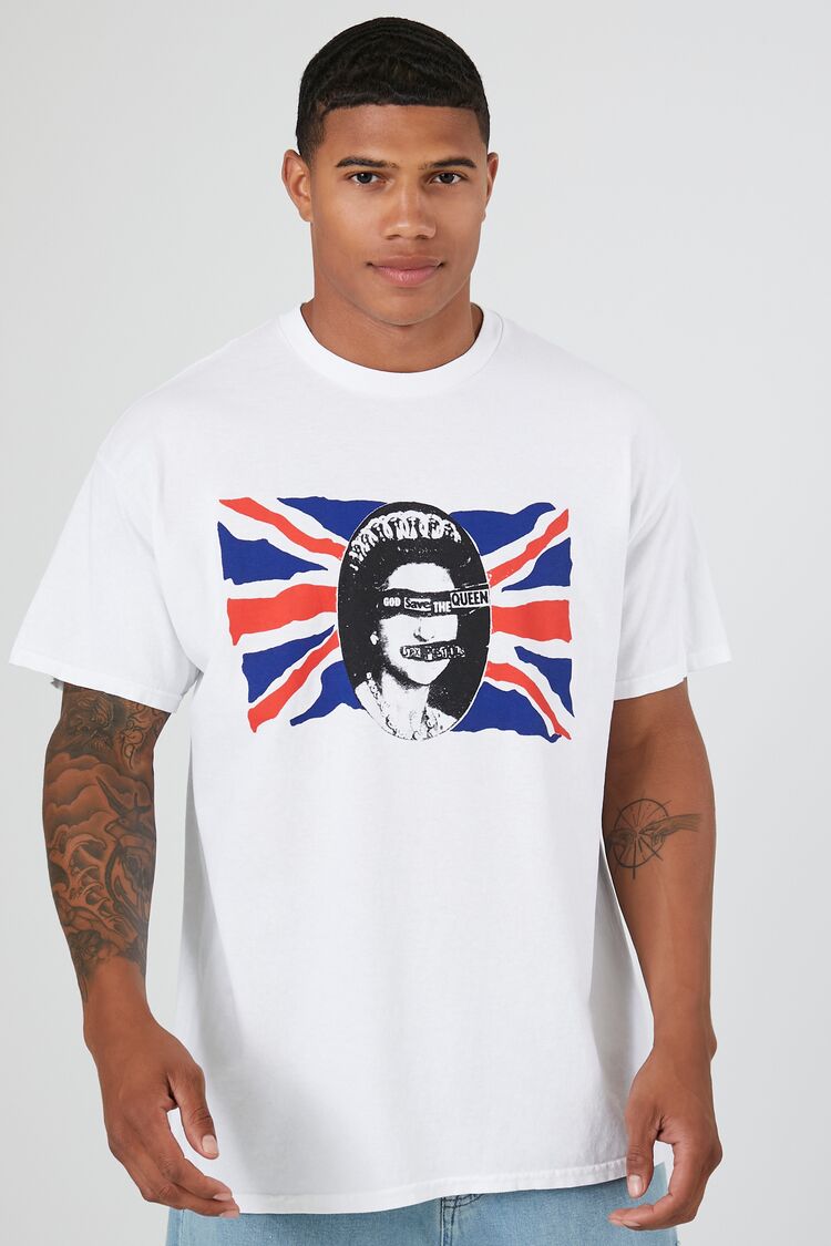 Forever 21 Men's Sex Pistols Graphic T-Shirt White/Multi