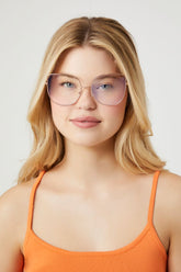 Forever 21 Women's Cat-Eye Frame Readers Rose Gold/Clear