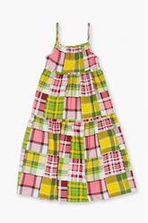 Forever 21 Girls Reworked Plaid Spring/Summer Dress (Kids) Mauve/Multi