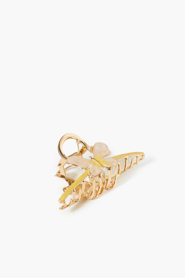 Forever 21 Women's Butterfly Claw Hair Clip Yellow