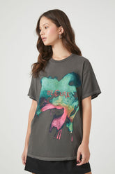 Forever 21 Women's The Cure Graphic T-Shirt Charcoal/Multi